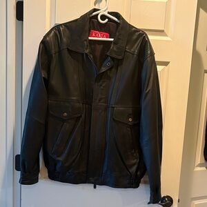 Aria Black Real Sheepskin  Bomber Jacket for Men